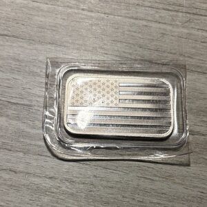 One Ounce 999 Fine Silver American Flag Bar